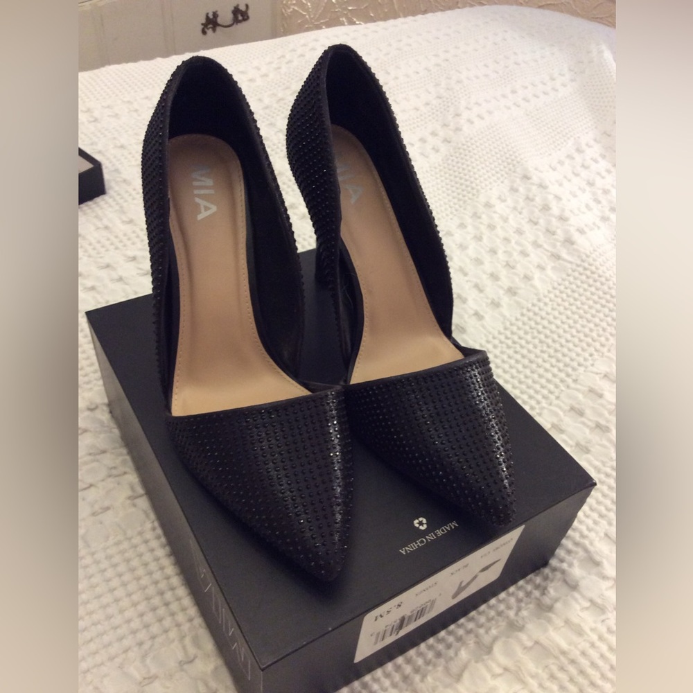 MIA Sparkling Black Women's Heels